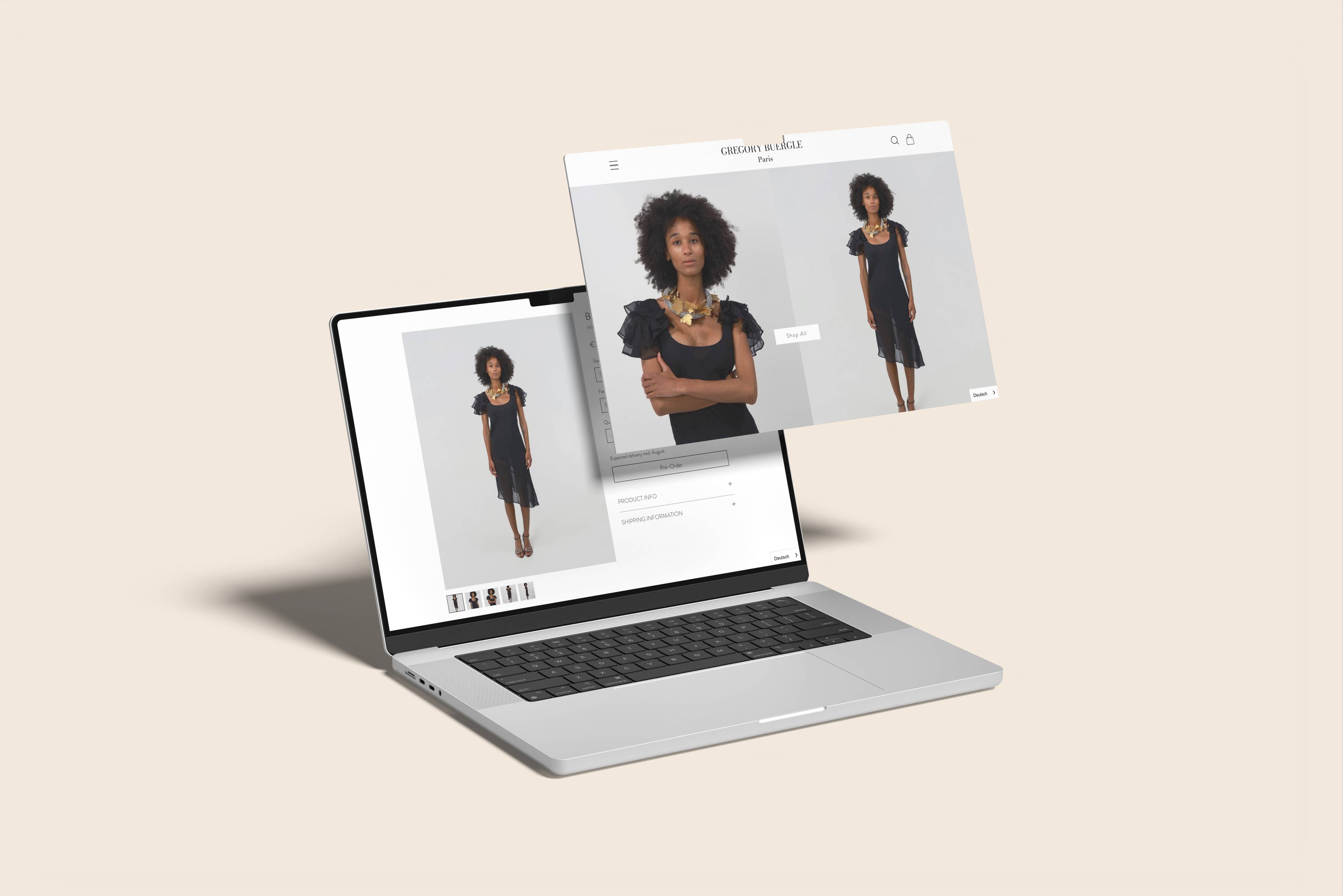 Onlineshop des Modelabels Gregory Buergle Paris